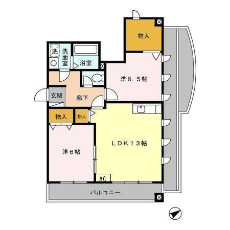 Ｍ ｆｌａｔｓ（203） 間取り図画像