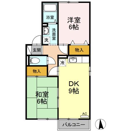 プリムローズ　A（201） 間取り図画像