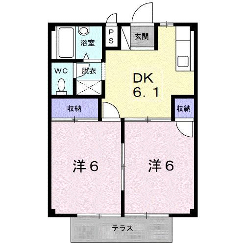 メゾンカリーノ（1A） 間取り図画像