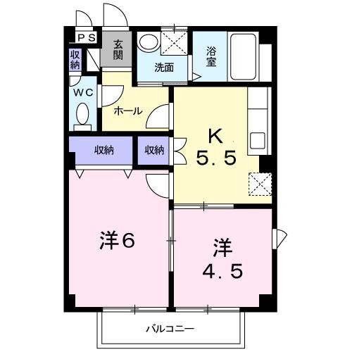 ラフォーレ大治田１（201） 間取り図画像