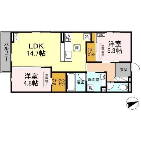 ディーソルビア石塚町　A棟（103） 間取り図画像