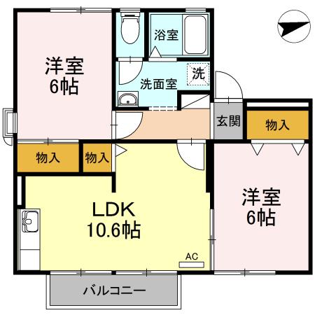 カーサセレーノ　B棟（205） 間取り図画像