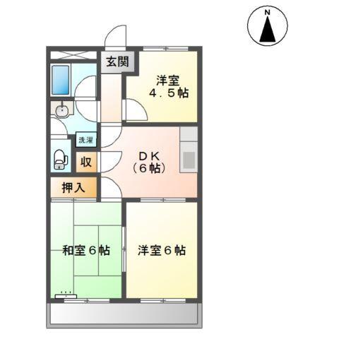 サンクラルテＢ棟 間取り図画像