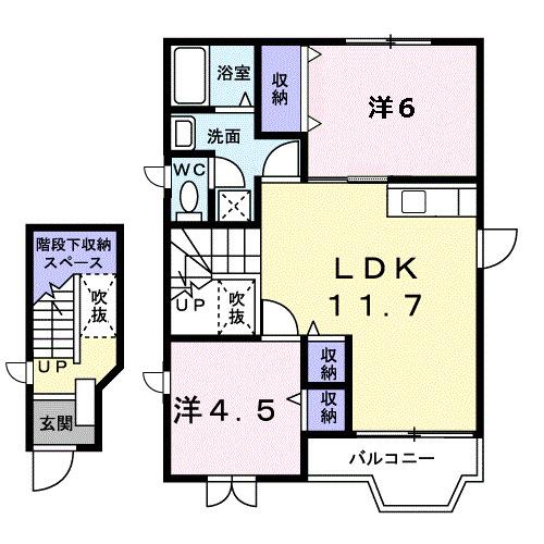 ファミールウツベ　Ⅰ（201） 間取り図画像