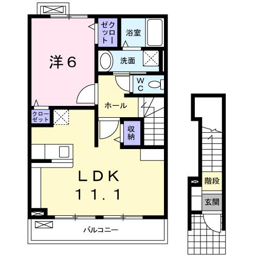 フロントリバー・サンⅡ（202） 間取り図画像