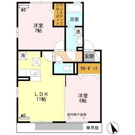 ジュリエッタ　A（102） 間取り図画像