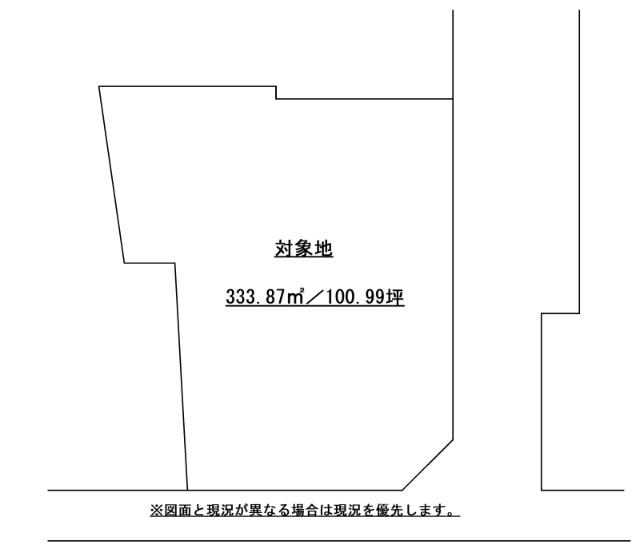 解体更地渡し！100坪以上建築条件なし 区画図