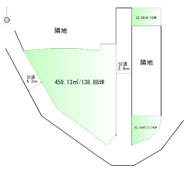 用途色々、建築条件なし138.88坪　/　小学校・中学校徒歩10分圏 区画図