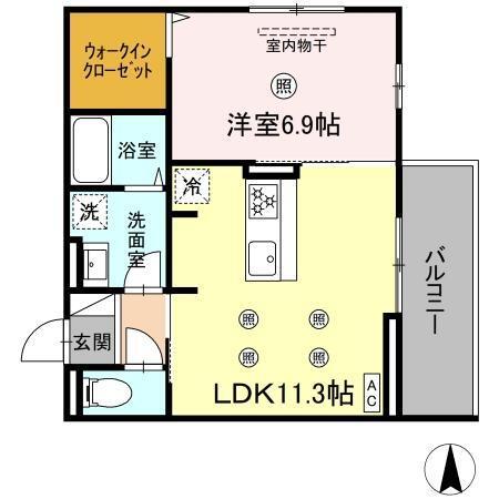 D-ROOM五十川（301） 間取り図画像