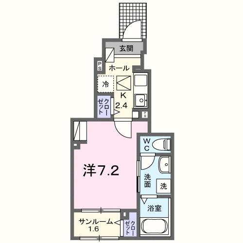ソレアード　ヴィラ（102） 間取り図画像