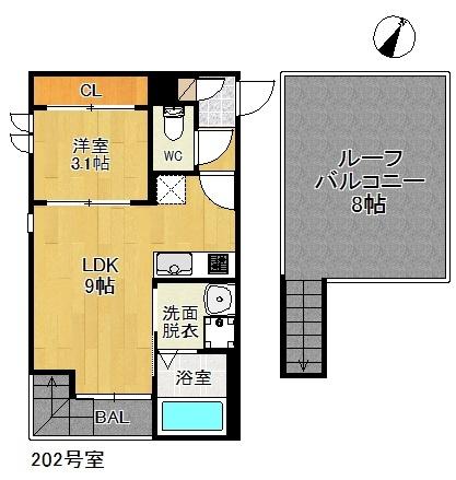 福岡市南区三宅アパート 間取り図画像
