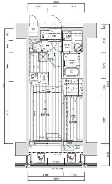 キッチン・建具・扉・フローリング：ホワイ
