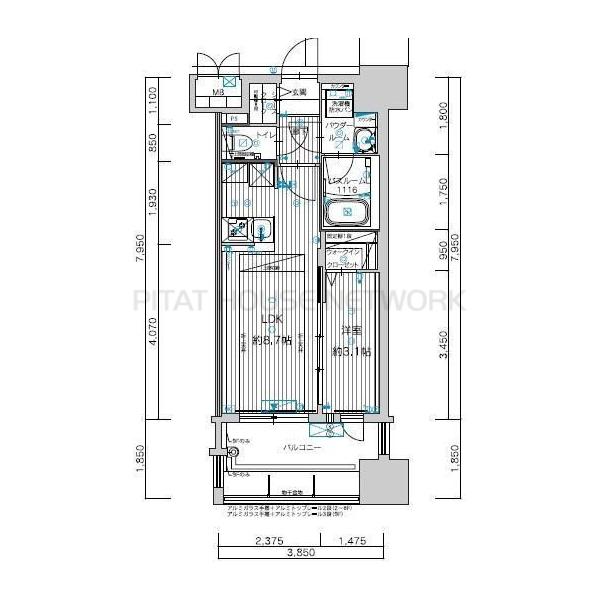 キッチン・建具・扉・フローリング：グレー