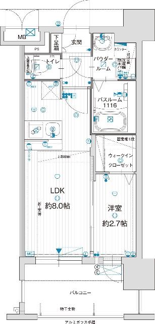 建具、扉、フローリングの色　グレージュ