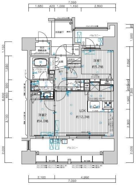 キッチン・建具・扉・フローリング：グレー