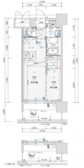 建具・扉・フローリング：ホワイト　バスR