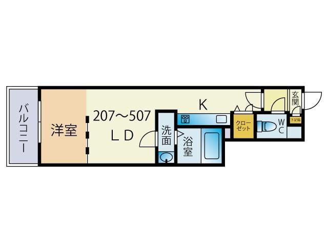 福岡市中央区今川マンション 間取り図画像