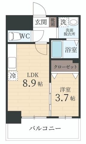 福岡市博多区住吉マンション 間取り図画像