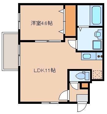 福岡市西区小戸アパート 間取り図画像