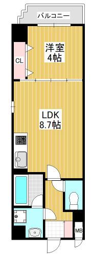 福岡市中央区鳥飼マンション 間取り図画像