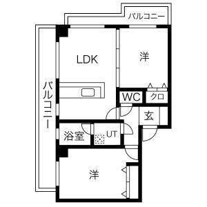 福岡市南区高宮マンション 間取り図画像