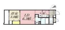 福岡市東区香住ヶ丘アパート 間取り図画像