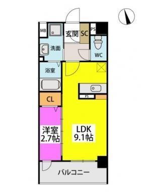 福岡市南区井尻マンション 間取り図画像