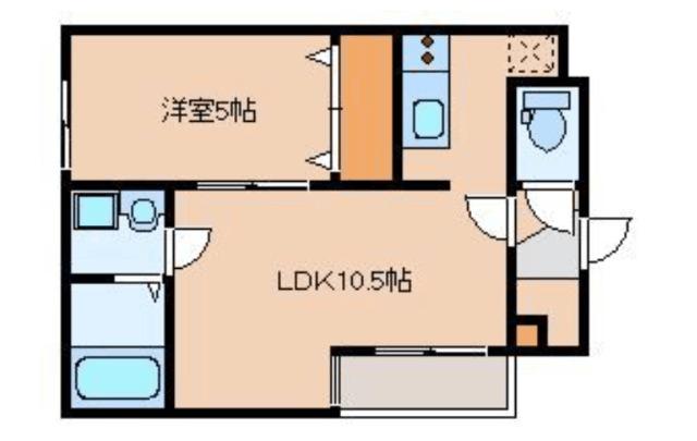 福岡市博多区諸岡アパート 間取り図画像