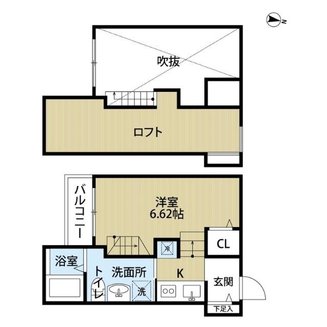 福岡市南区井尻アパート 間取り図画像