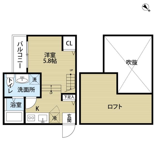 福岡市東区唐原アパート 間取り図画像
