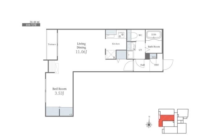 福岡市博多区住吉マンション 間取り図画像