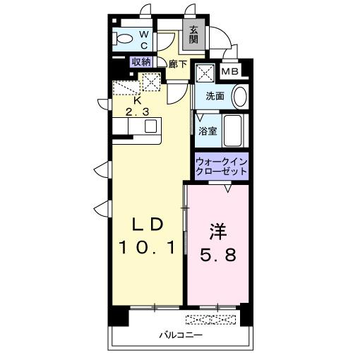プレステージ空港東（608） 間取り図画像