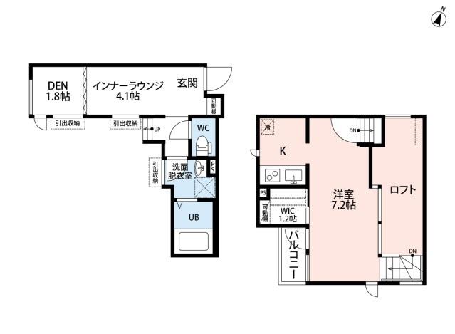 福岡市城南区梅林アパート 間取り図画像