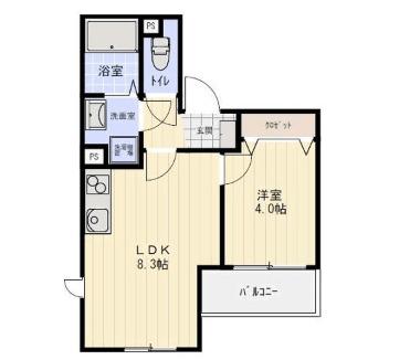 福岡市東区香椎アパート 間取り図画像