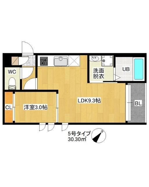福岡市早良区飯倉アパート 間取り図画像