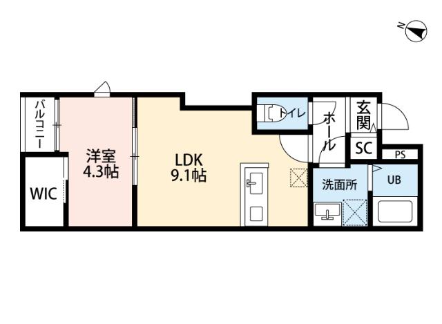 福岡市南区寺塚アパート 間取り図画像