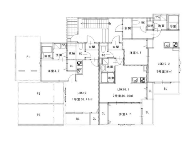 福岡市南区横手アパート 間取り図画像