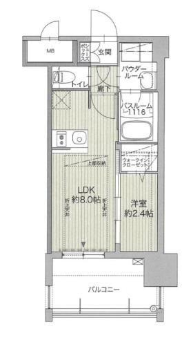 福岡市博多区石城町マンション 間取り図画像