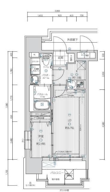 福岡市東区箱崎マンション 間取り図画像