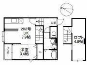 福岡市早良区次郎丸アパート 間取り図画像