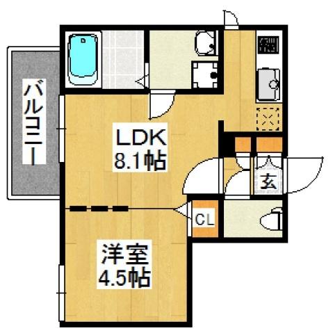 福岡市早良区室見マンション 間取り図画像