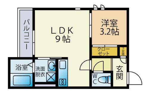 福岡市東区香椎駅前アパート 間取り図画像