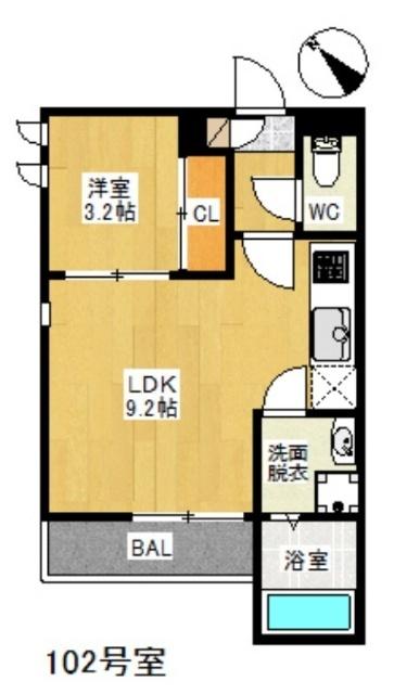 福岡市東区香椎アパート 間取り図画像