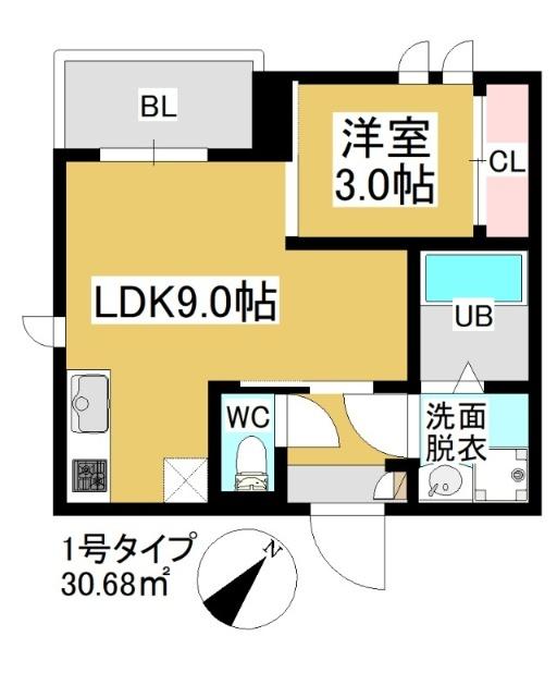 福岡市早良区次郎丸アパート 間取り図画像