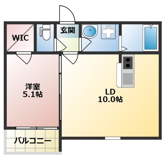 福岡市早良区次郎丸アパート 間取り図画像