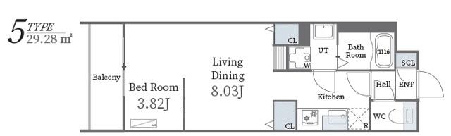 福岡市博多区住吉マンション 間取り図画像