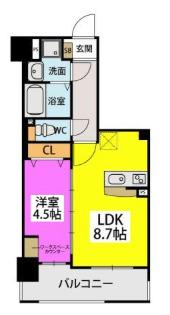 福岡市東区箱崎マンション 間取り図画像