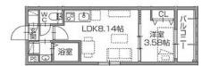 福岡市博多区元町マンション 間取り図画像