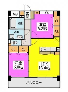 福岡市博多区麦野マンション 間取り図画像