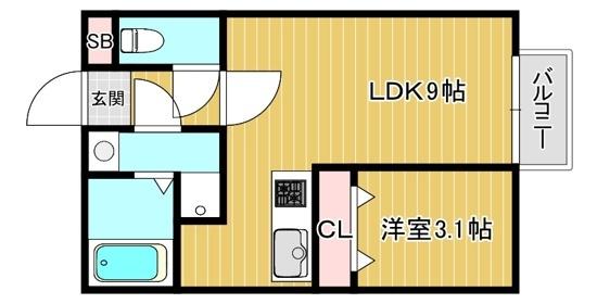福岡市東区松崎アパート 間取り図画像